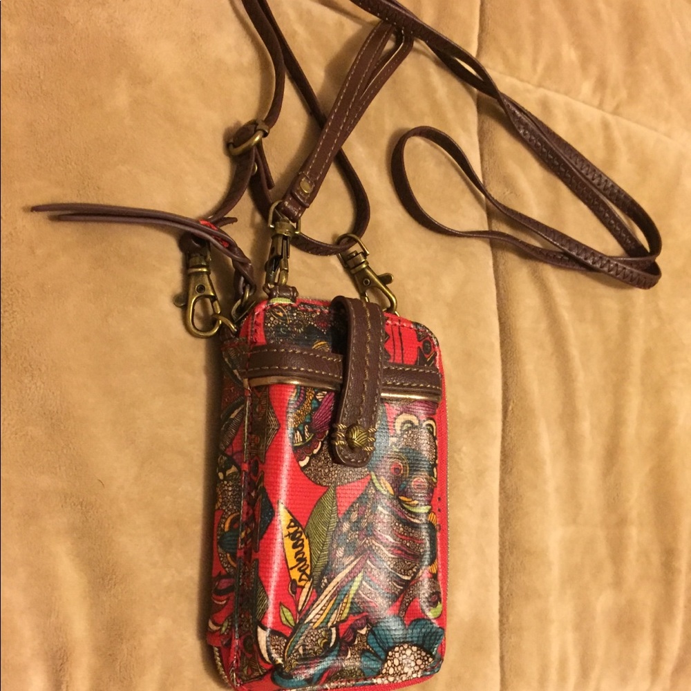 Sakroots Crossbody Wallet Boho Owl
